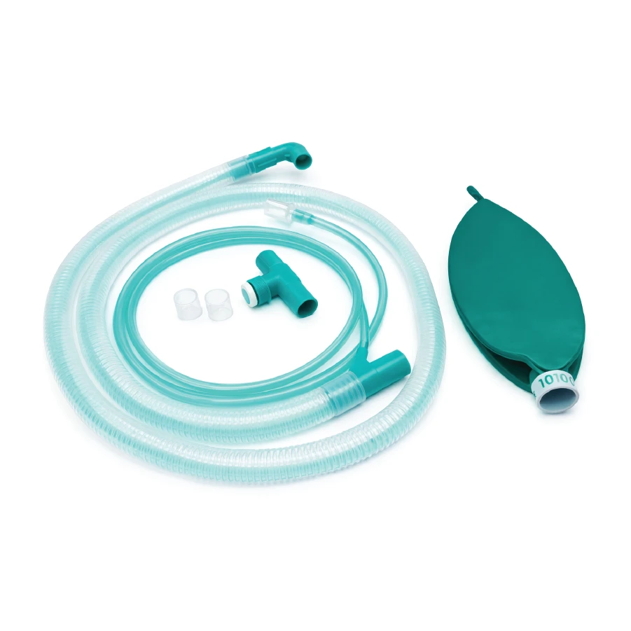 Silicone breathing circuit with reservoir bag child